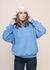 Sweat à capuche oversize en coton bio | bleu "sky blue"
