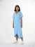 Robe portefeuille bleu clair en lin bio - linen wrap dress airy blue - Knowledge Cotton Apparel