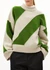 Pull en coton bio | vert "sadnaa stripes - gravel ivy green" - Armedangels