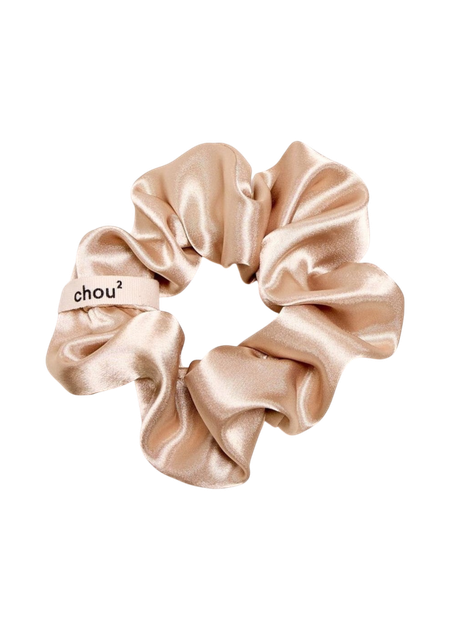 Chouchou upcyclé | beige "chouchou en satin champagne"