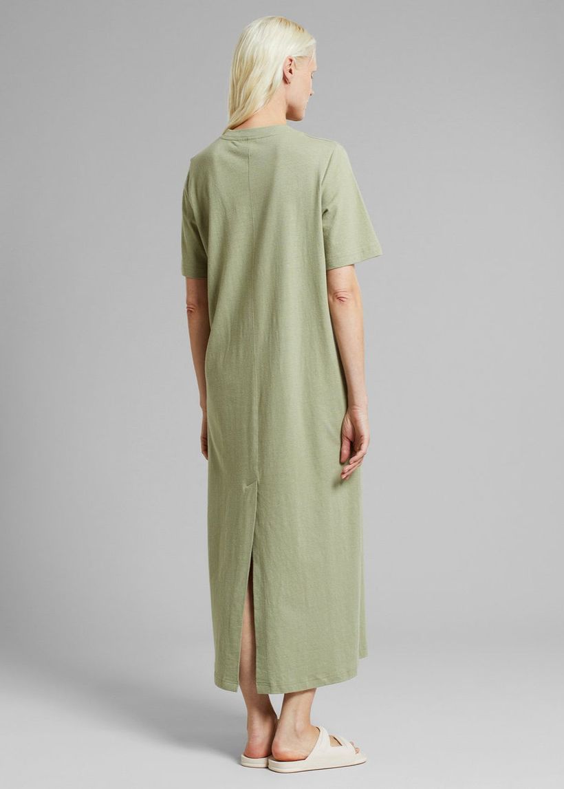 Robe en coton bio et chanvre | vert "dress lammhult hemp tea green" - Dedicated