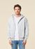 Sweat zippé oversize en coton bio | gris "organic oversized zip hood - faded grey"