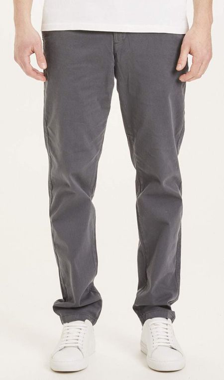 Pantalon chino droit gris foncé en coton bio - chuck phantom