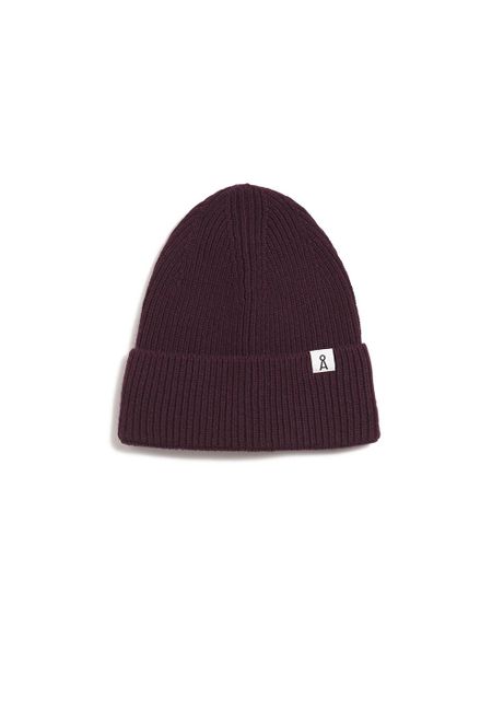 Bonnet bordeaux en coton et laine bio - maax