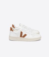 Baskets v-10 leather extra white camel