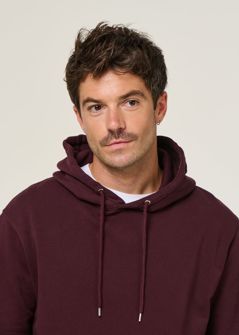 Sweat à capuche  en coton bio | bordeaux "oxblood red" - Colorful Standard