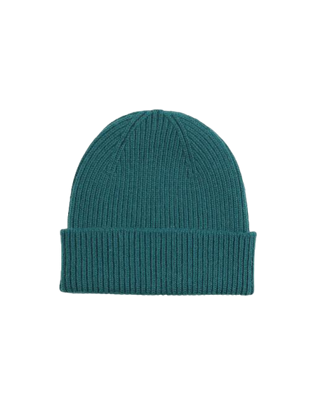 Bonnet vert turquoise en laine mérinos recyclée - merino wool beanie ocean green - Colorful Standard