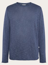 Pull en tencel® (procédé lyocell) | bleu "crew neck knit tencel - vintage indigo"