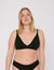 Soutien-gorge triangle en coton bio | noir "core triangle bra black"