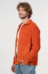 Veste orange en velours de coton bio - pine rust - Knowledge Cotton Apparel