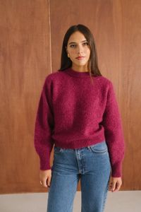 Le pull séréna en mohair certifié | framboise