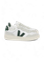 Baskets en suède et cuir certifié | blanc et vert "v-90 o.t. leath ex white cyprus" - Veja