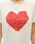 T-shirt imprimé en coton bio | blanc "heart ida t-shirt white" - Thinking Mu