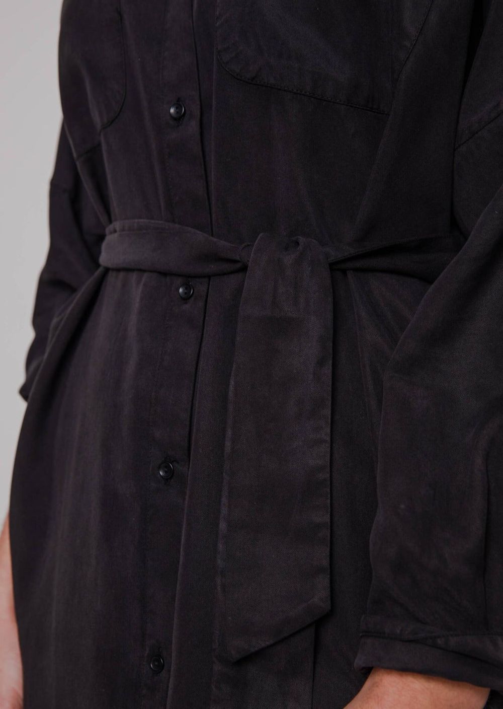 Robe chemise en tencel | noir 