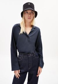 Blouse marine en tencel - calinaa night sky