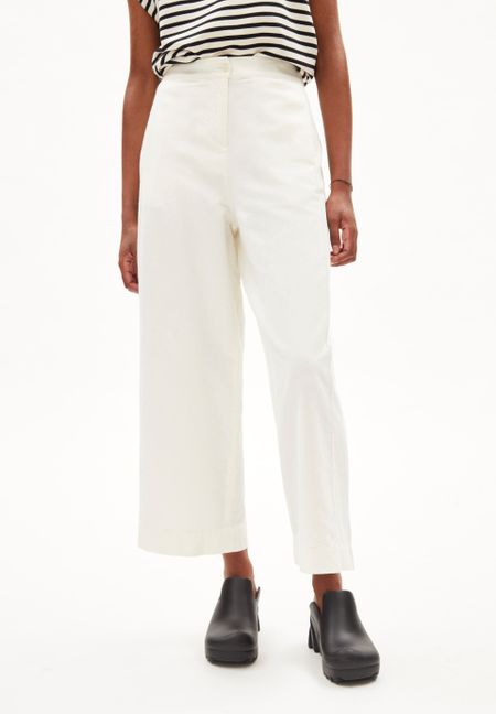 Pantalon blanc en lin, coton bio et recyclé - carunaa lino off white
