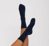 Pack 2 paires chaussettes hautes écru en coton bio - organic striped socks - Organic Basics