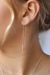 Boucles d'oreilles pendantes en argent recyclé - squared threader earrings - Wild fawn - 1