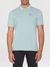 Polo en coton bio | bleu gris "toke basic badge polo gray mist"