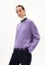 Pull maille en coton et laine bio | violet "naaruko - purple stone"