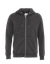 Sweat mixte à capuche zippé en coton bio | gris "lava grey"