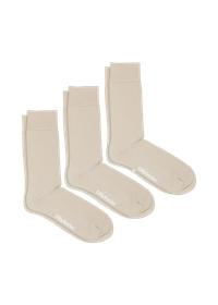 Pack 3 paires chaussettes en coton bio | beige "smooth nude sand'