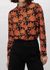 Chemise en ecovero | orange et noir  "bloom boho viscose blouse "