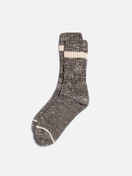 Chaussettes en matières recyclées | gris anthracite "men slub stripe antracitemelange"