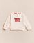 Sweat brodé en coton bio | crème "baby love crème"