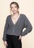 Gilet en maille de coton bio | gris "lena dark grey"