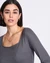 Top manches longues en tencel | gris "fria - dark grey" - Jan'n June