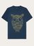 T-shirt en coton bio | bleu "owl tree - total eclipse" - Knowledge Cotton Apparel