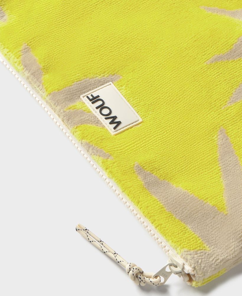 Pochette en coton bio | beige "fuerteventura pouch - fuerteventura" - Wouf