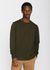 T-shirt manches longues en coton bio | kaki "bo long sleeve henley forrest night"