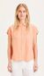 Chemise à manches courtes corail en lin - aster