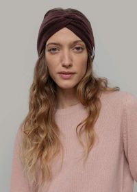 Bandeau en cachemire recyclé | marron "fascia nadia - marrone caffé"
