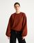 Blouse rouille à fins carreaux en coton bio - boann clay red