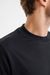 T-shirt en coton bio | noir "big collar black" - Rotholz