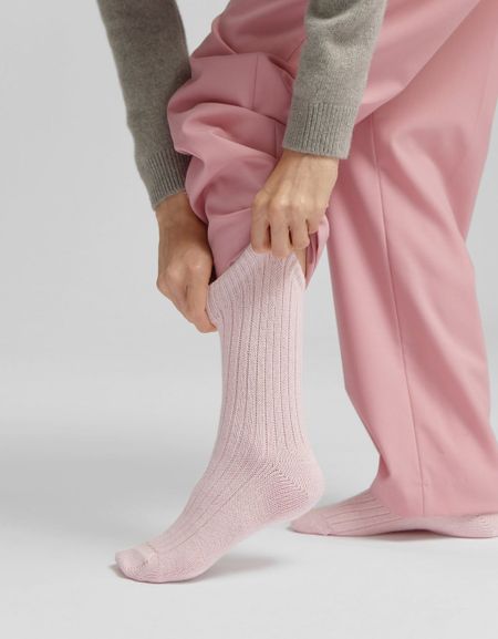 Chaussettes en laine mérinos recyclée | rose "faded pink" - Colorful Standard