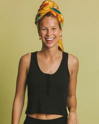 Top court noir en refibra, tencel et coton bio - heidi