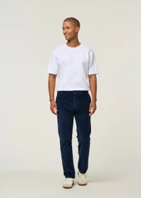 Chino droit en velours côtelé | bleu "chuck corduroy pants - night sky"