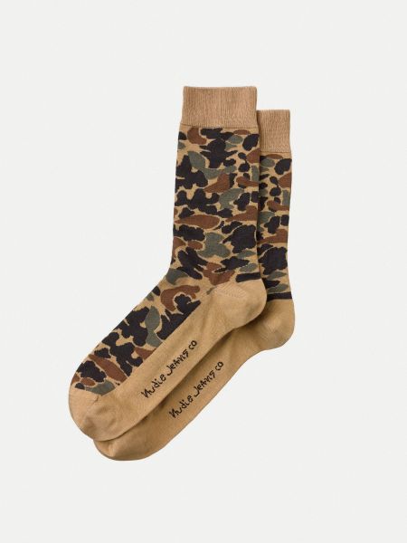Chaussettes hautes motif camo en coton bio - olsson