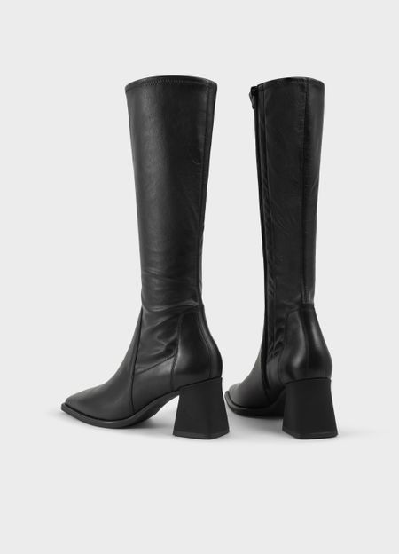 Bottes hautes en cuir certifié | noir "hedda - black" - Vagabond