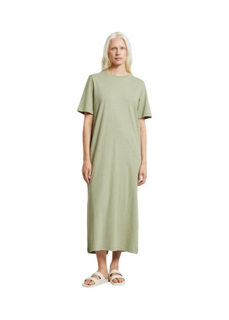 Robe en coton bio et chanvre | vert "dress lammhult hemp tea green" - Dedicated