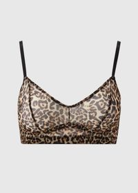 Soutien-gorge en matières recyclées | multicolore "mesh balconette - leopard"