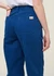 Pantalon droit large worker en coton bio | bleu "wendy herringbone denim pants blue" - Nudie Jeans