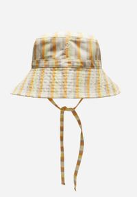 Bob rayé en lin et tencel - haaley off white-mangorange