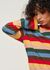 T-shirt manches longues large en coton bio | rayé "sunset stripes emily tee - multicolor" - Thinking Mu