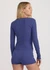 T-shirt manches longue en coton bio |bleu "pointelle long sleeve tee - eclipse" - Organic Basics