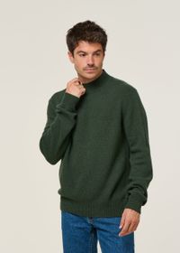 Pull en cachemire recyclé | vert "clemente - verde muschio"